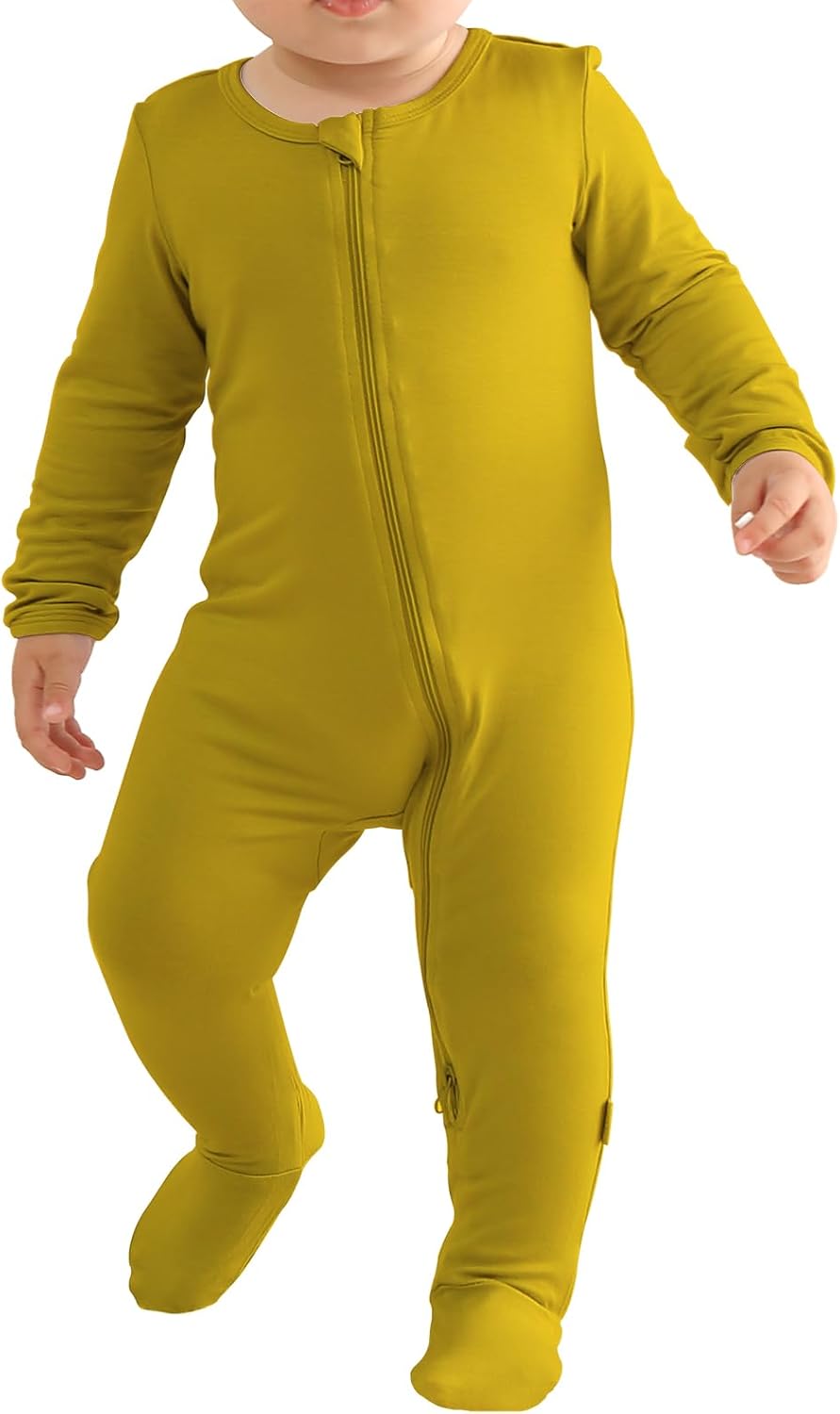 Long Sleeve Baby Footies Bamboo Rayon Romper Infant Double Zipper One-Piece Clothes Boys Girls Outfits