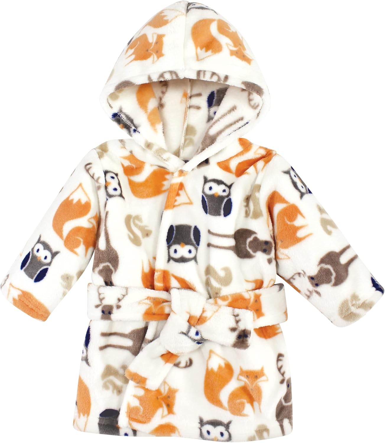 Unisex Baby Plush Animal Face Bathrobe