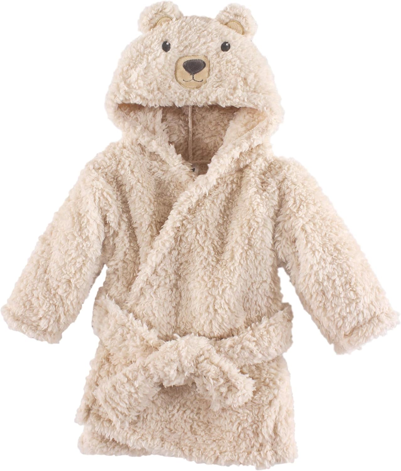 Unisex Baby Plush Animal Face Bathrobe