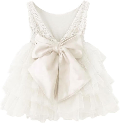 Flower Girl Dress, Lace Dress 3/4 Sleeve Dress