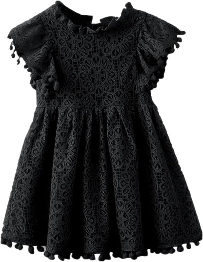 Flower Girl Dress, Lace Dress 3/4 Sleeve Dress