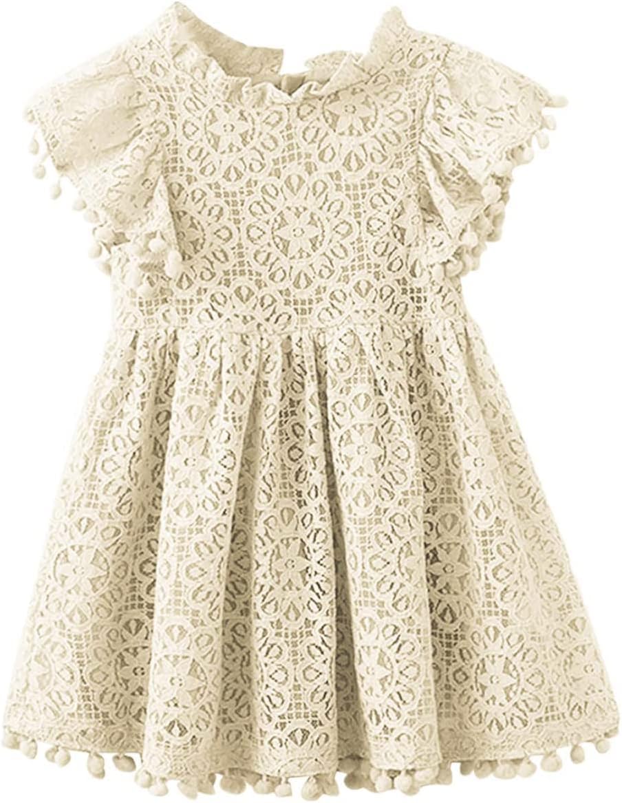 Flower Girl Dress, Lace Dress 3/4 Sleeve Dress