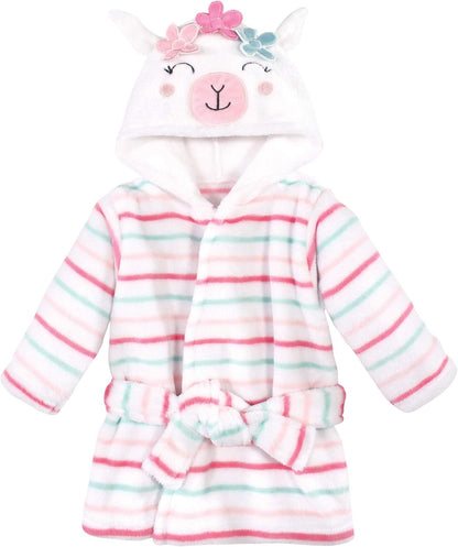 Unisex Baby Plush Animal Face Bathrobe