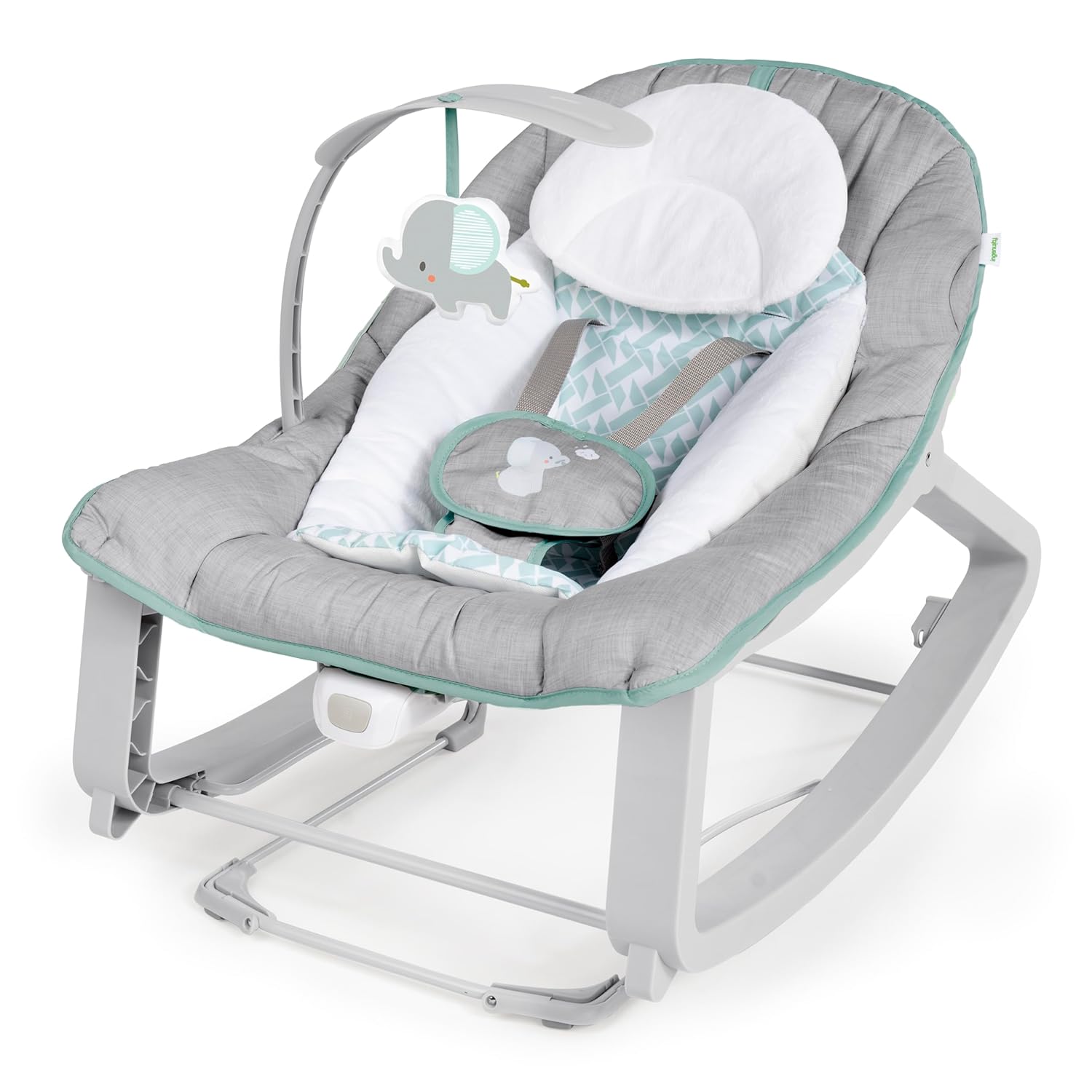 Keep Cozy 3-In-1 Grow with Me Vibrating Baby Bouncer Seat & Infant to Toddler Rocker, Vibrations & -Toy Bar, 0-30 Months up to 40 Lbs (Pink Burst)