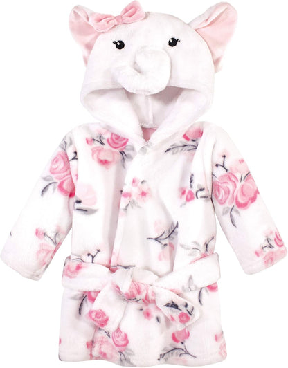 Unisex Baby Plush Animal Face Bathrobe