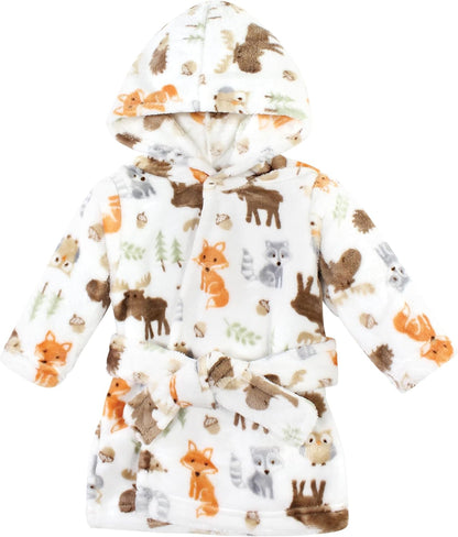 Unisex Baby Plush Animal Face Bathrobe