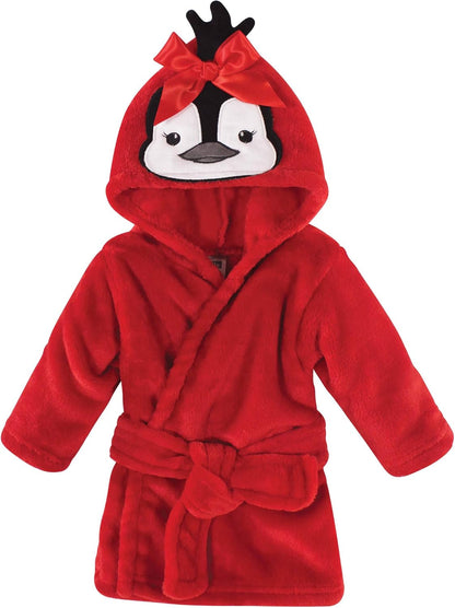 Unisex Baby Plush Animal Face Bathrobe