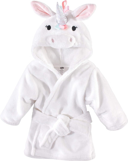 Unisex Baby Plush Animal Face Bathrobe