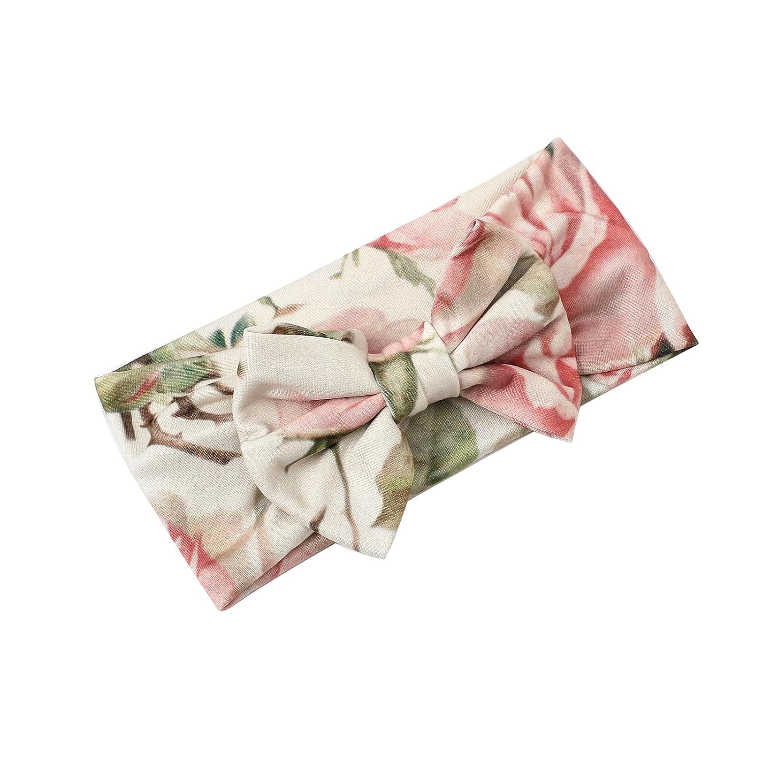 Newborn Receiving Blanket Headband Set Baby Flower Swaddle (Vintage Flower)