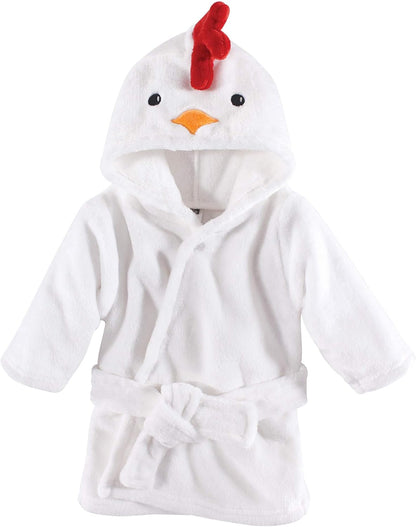 Unisex Baby Plush Animal Face Bathrobe