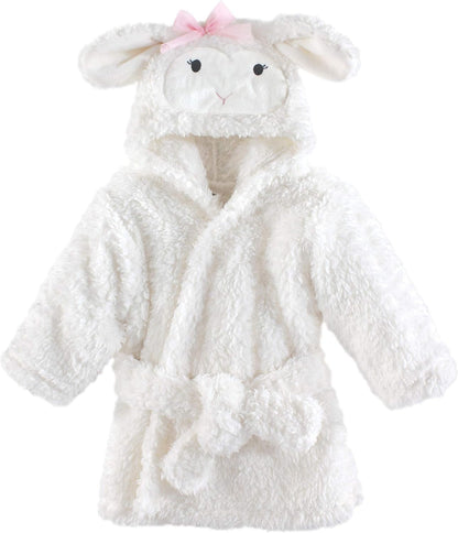 Unisex Baby Plush Animal Face Bathrobe