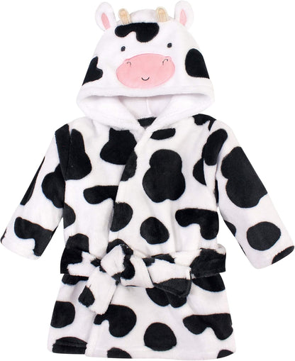 Unisex Baby Plush Animal Face Bathrobe