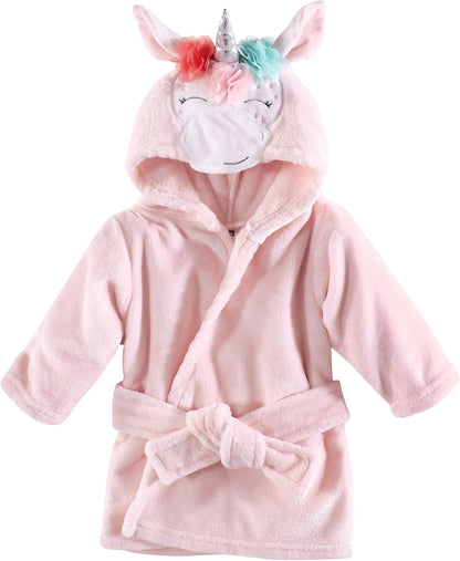 Unisex Baby Plush Animal Face Bathrobe