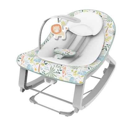 Keep Cozy 3-In-1 Grow with Me Vibrating Baby Bouncer Seat & Infant to Toddler Rocker, Vibrations & -Toy Bar, 0-30 Months up to 40 Lbs (Pink Burst)