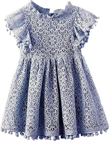 Flower Girl Dress, Lace Dress 3/4 Sleeve Dress