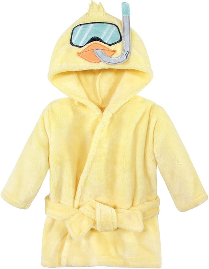 Unisex Baby Plush Animal Face Bathrobe
