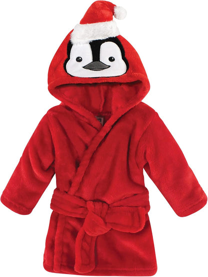 Unisex Baby Plush Animal Face Bathrobe