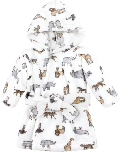 Unisex Baby Plush Animal Face Bathrobe