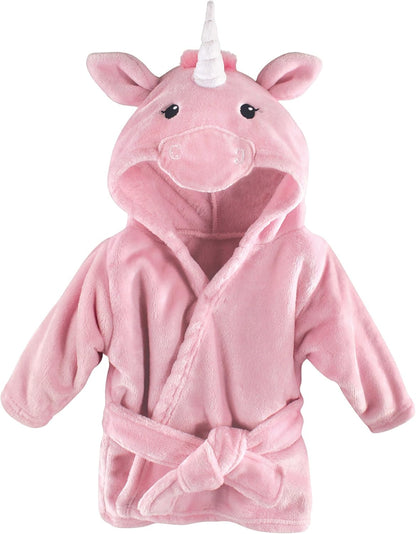 Unisex Baby Plush Animal Face Bathrobe