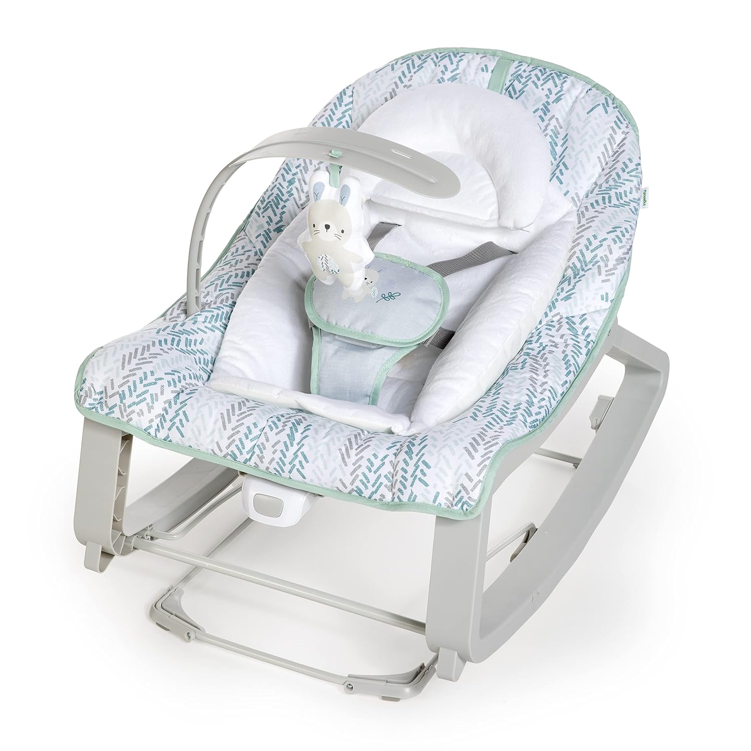 Keep Cozy 3-In-1 Grow with Me Vibrating Baby Bouncer Seat & Infant to Toddler Rocker, Vibrations & -Toy Bar, 0-30 Months up to 40 Lbs (Pink Burst)
