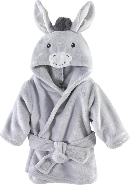 Unisex Baby Plush Animal Face Bathrobe