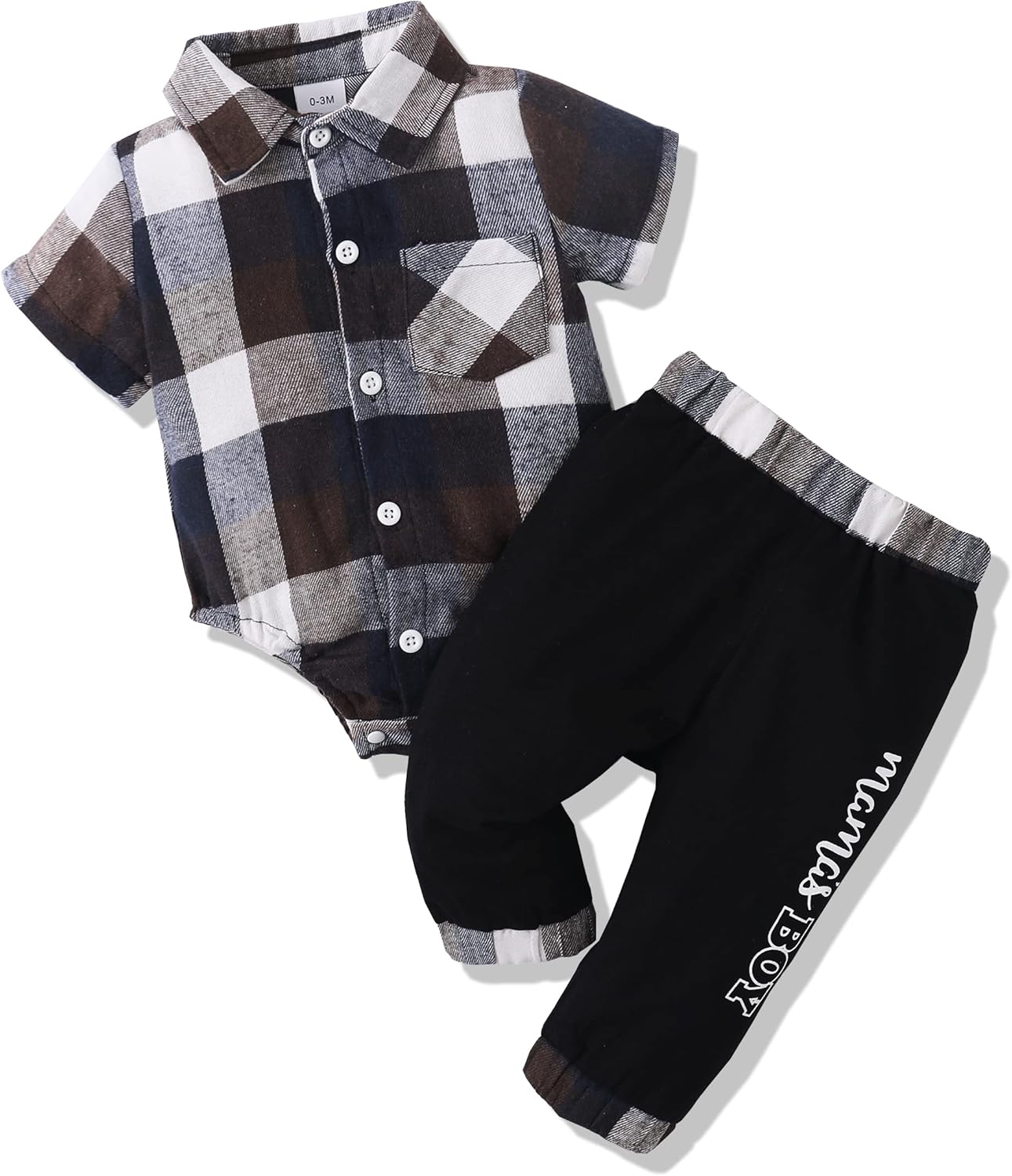 Newborn Infant Baby Boy Clothes Outfits New to the Crew Outfits Long Pants Toddler Baby Boy Clothes Set