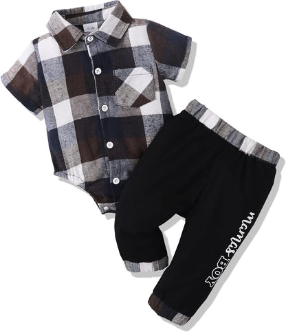 Newborn Infant Baby Boy Clothes Outfits New to the Crew Outfits Long Pants Toddler Baby Boy Clothes Set