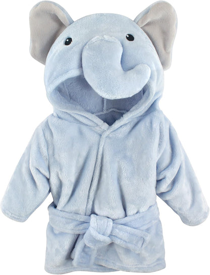 Unisex Baby Plush Animal Face Bathrobe