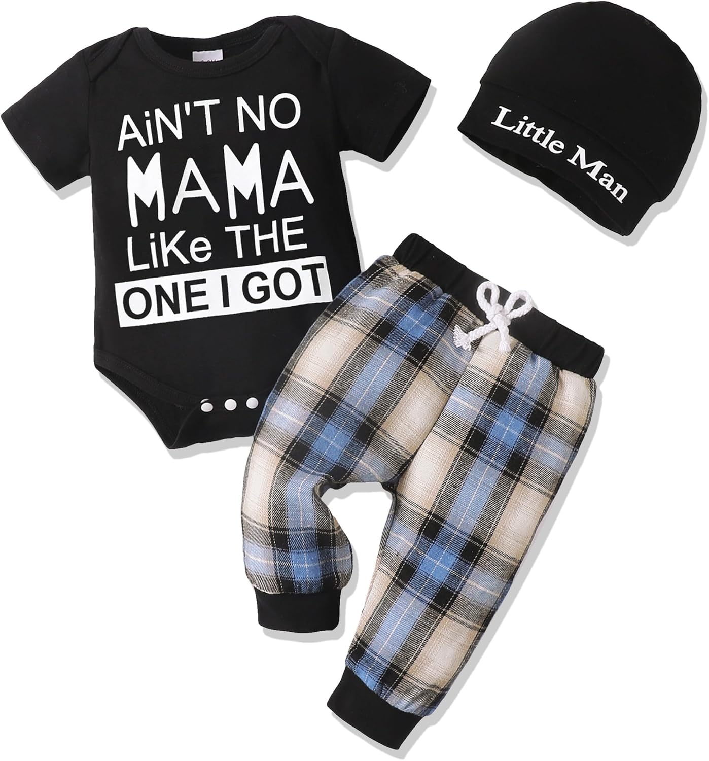 Newborn Infant Baby Boy Clothes Outfits New to the Crew Outfits Long Pants Toddler Baby Boy Clothes Set