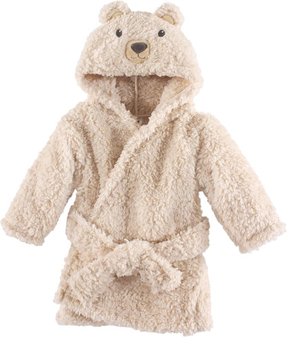 Unisex Baby Plush Animal Face Bathrobe