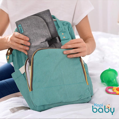 Portable Diaper Changing Pad - Baby Diaper Changer Travel Bag with Wipes Pocket, Smart Design Portable Changing Mat, Infant Travel Station Kit, Gift for Newborn Girl & Boy - Grey, Classic