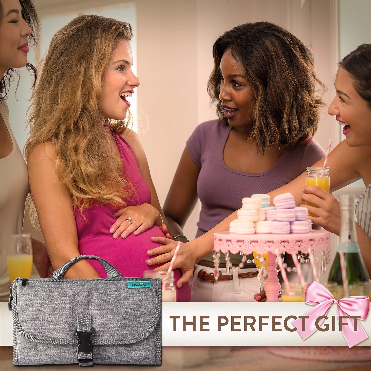 Portable Diaper Changing Pad - Baby Diaper Changer Travel Bag with Wipes Pocket, Smart Design Portable Changing Mat, Infant Travel Station Kit, Gift for Newborn Girl & Boy - Grey, Classic